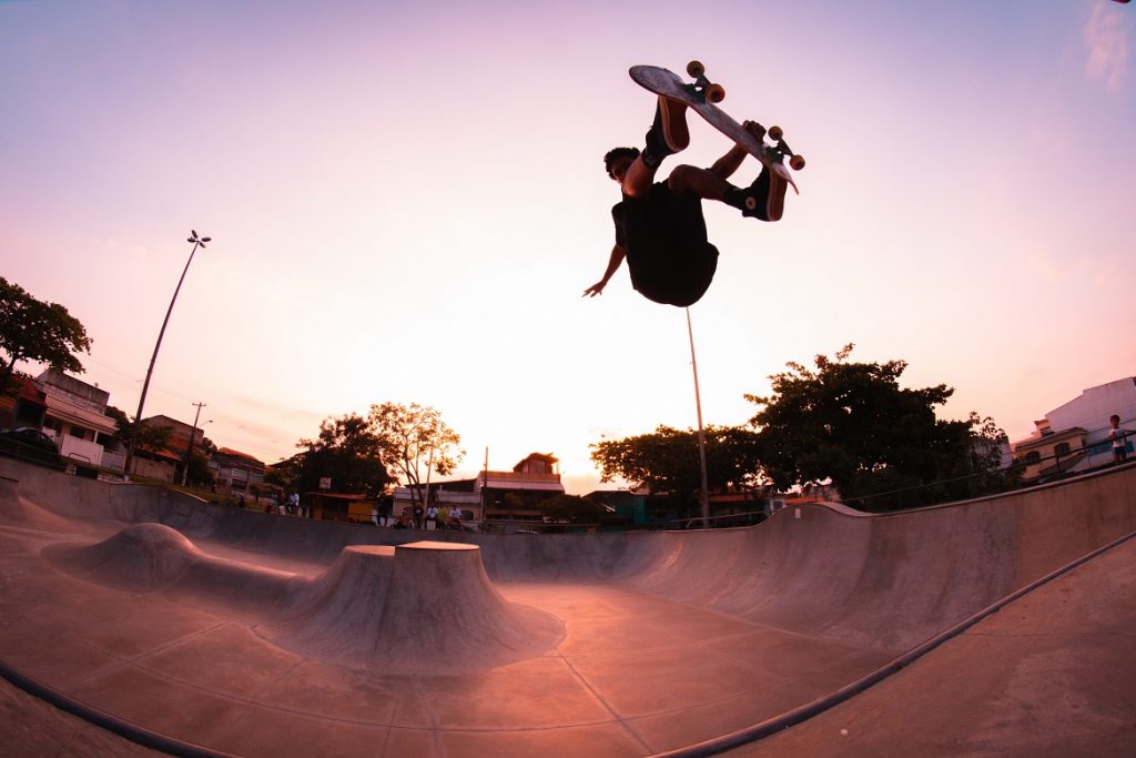 Guy Skateboarding