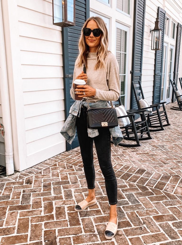 picture of a woman in a casual outfit and Espadrilles