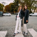 picture of two girls walking on the street looking stylish