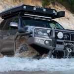 Toyota Prado in water