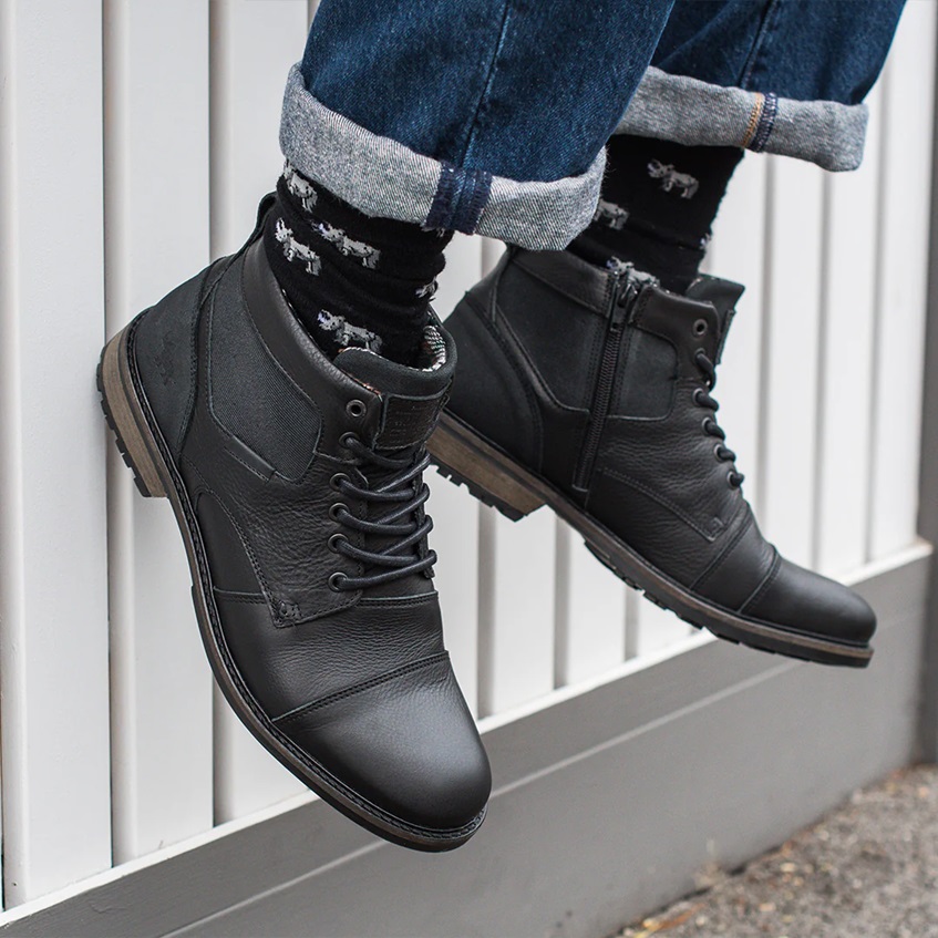 BRAY LACE UP BOOTS BLACK