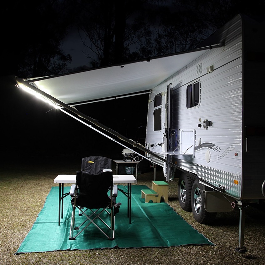 camp with led light