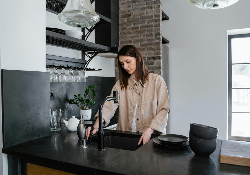 woman working in the kitchen