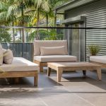 beige lounge setting outdoors