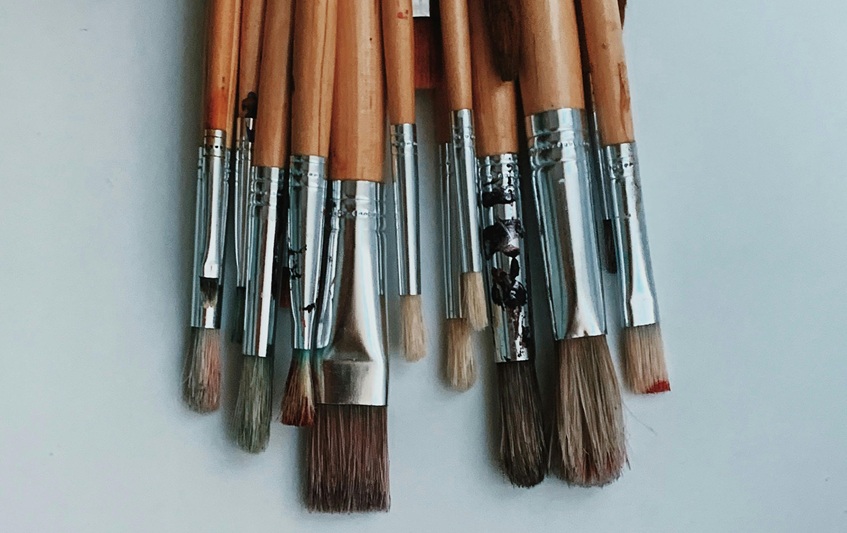 various paint brushes