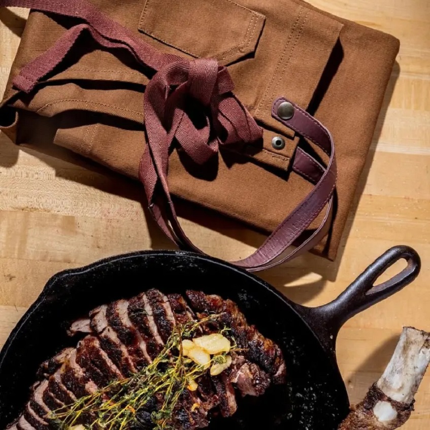 Brown apron