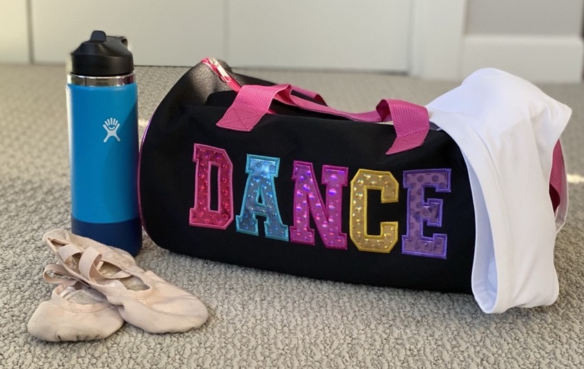 dance bag and dance essentials