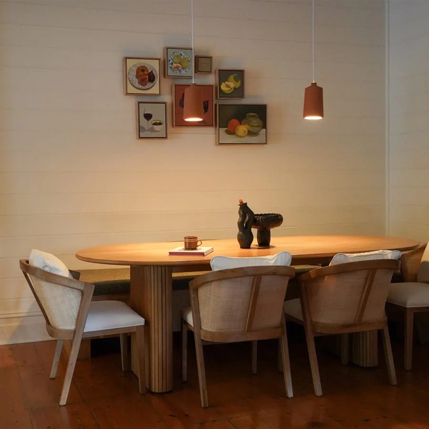 Anka Oak Dining Chair White Leatherette
